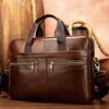 Briefcases Men's Leather Bags For Man Messenger Bag Male Genuine Travel Business Shoulder Laptop Briefcase Mens 2023