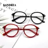 Moda de óculos de sol Moda Kandrea 2023 Retro redonda leitura Óculos homens homens mulheres vintage computador transparente os olhos quadro myopia myopia yewea