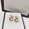 2023 drop earrings designer for women ohrringe diamond hoop earring luxury letter pendant stud earing wedding ornaments for girls jewelry gold color earrings