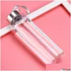 Water Bottles Outdoor Sports Portable Plastic Transparent Round Leakproof Travel Carrying For Bottle Studen Drinkware1 Drop Delivery Dhuvr