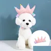 Dog Apparel Lovely Flannel Pet Princess Hat Headdress Skin Friendly Dressup Drop Delivery Home Garden Supplies Dhngk