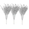 Flores decorativas Britas de glitter artificial caule 50cm Dazzling galhos artesanato decoração de férias de férias