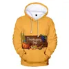 Erkek Hoodies 2023 3D Baskı Şükran Günü Hoodie Mutlu Sweatshirts Erkekler/Kadınlar Moda Kawaii Kazak Kapşonlu