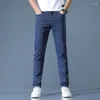 Men's Pants 2023 Spring Autumn Casual Men Cotton Slim Fit Chinos Fashion Gray Trousers Male Brand Clothing Plus Size 28-38