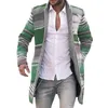 Sweats à capuche pour hommes Vestes longues Manteau d'hiver chaud Cardigan Casual Trench Coat Striped Outwear K2