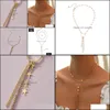 Pendant Necklaces For Women Korean Gold Choker Necklace Woman Fashion Jewelry Drop Delivery Pendants Otz9Y