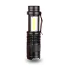 LED COB Taschenlampe Superhelle Wanderfackel im Freien Wanderlampe zoomable 4 Lichtmodi Camping -Laternenlampe für 18650 Batterie