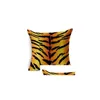 Yastık/Dekoratif Yastık Moda Kanepe Yastık Er Zürfe Leopard Tiger Zebra Dekoratif ers Housse De Coussin Sofa Drop Delive Dhigp