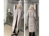 Damskie puch Parkas Women Winter Ournteat Styl Grube Fluff Long Parka Female Water Cureware 230111