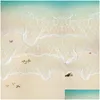 Tapety nowoczesne proste fala morska plażowa p o tapet 3D płytki podłogowe malowidła ścienne naklejka łazienka wodoodporna samoprzylepna tapeta Dro dhro0