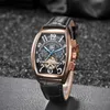 Avanadores de punho Kimsdun marca automática Mecânica Ratina Luminous Business Watch Barrel Tourbillon Zegarek Meski Montre Homme