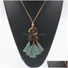 Pendentif Colliers Bohème Mode Bijoux Femmes Vintage Collier Creux Assels Corde Pull Drop Livraison Pendentifs Dhtfy