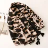 Scarves 2023 Fashion Spain Wild Leopard Dot Viscose Shawl Scarf Print Muffler Soft Hijab Sjaal Foulards Muslim 180 80Cm