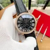 Montres de luxe diamants lunette automatique mécanique hommes 41mm chiffres romains marqueurs d'heure en acier inoxydable étanche lumineux montre-bracelet de créateur-Leather strap