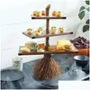 Other Bakeware Cupcake Stand Holder Dessert Cake 3 Tiered Serving Tray Display Reusable Pastry Platter For Halloween Holiday Party D Dhion