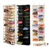 Kleding Garderobe Opslag Huishouden USEF 26 Pocket Shoe Rack Organisator houder vouwdeur kast hangende ruimte spaarder met 3 kleuren dhsmo