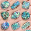 Cluster Rings Wholesale 12Pcs Big Fashion Charm Shell Abalone Mix For Women Men Party Gifts Retro Jewelry Lots Drop Delivery Ring Dhpea