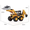 Diecast Model Car 2in1 Engineering Diecast Set Toys for Boys Alloy Tractor Excavator Bulldozer Kids Truck Children Diecast Farm Vehicle Model Gift 230111