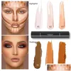 Bronzers Highlighters Yanqina Makeup Face Highlighter Stick Foundation Sticks Sticks Cream Aways Repair Tal Silkworm Pen No Dhrac