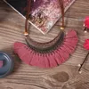 Ketten Trendy Retro Ethnische Böhmische Quaste Anhänger Vintage Halskette Mode Frauen Samt Kette Choker Boho Party Schmuck T