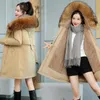 Women's Down Parkas Women Winter Jacket 8XL Slim Long Coat Casual Big fur collar Wool Liner Hooded Outwear Cotton Warm Coats Female 230111