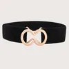 Belts European And American Style Waist Seal Women's Wide Black Elastic Fashionable Belt With Skirt Decorative SCB0289