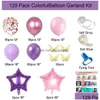 Other Event Party Supplies Christmas Purple Balloon Golden Butterfly Garland Decoration Ladies Girls Baby Birthday Drop De Dhgarden Dhycq