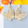 Stud Earrings Siscathy 2023 Fashion Butterfly Zircon Pendant For Women Sweet Korean Crystal Hanging Jewelry Accessories