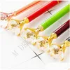 Stylos à bille 37 Couleurs Mignon Gem Stylo Cristal Verre Diamant Métal Beautif Cadeau École Fournitures De Bureau Drop Delivery Business Industr Dhojx