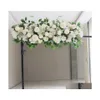 パーティーデコレーション50cm diy人工花の列アカンソスフェアユーカリウェディングホーム背景装飾花ローズペーニーヒドランジャdhb4e