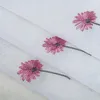 Curtain Pink Daisy Embroidered Tulle Curtains For The Room Window Treatments Bedroom Kitchen Voile Organza Firanka Do Salon