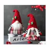 Décorations de Noël Mignon Gnome Peluche Poupée sans visage Accessoires de fête avec capuche Accueil Table Gnomes Décor pour cadeaux d'ornement Drop Deliver DHZ8U