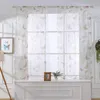 Vorhang mit Schmetterlingsdruck, transparente Fenstervorhänge, Raumdekoration für Wohnzimmer, Schlafzimmer, Küche