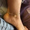 Ankiety Minamama Stal nierdzewna łańcuch nóg nóg Figaro Foot Anklet for Women Beach Lock Jewelry Akcesoria
