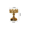 Bougeoirs Chandelier à pilier doré avec design en cristal de luxe (cristal doré)