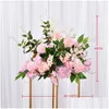 Dekoracyjne wieńce z kwiatów dostosuj 40Cm sztuczna róża stół weselny wystrój kula z kwiatów Centerpieces tło strona kwiatowa droga Dh7Tu
