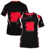 Camiseta estampada da equipe de F1 2023 Fórmula 1 Logotipo de corrida masculina Camiseta com gola redonda para esportes radicais de manga curta ao ar livre Camiseta de grandes dimensões