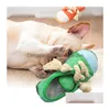 Dog Toys Chews Interactive Clean Teeth Pet Cat Slipper Shape Canvas Bite Resistant Traning Playing Funny Soft Squeaky Toy Dhgarden Dh3E5