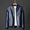 Vestes pour hommes veste en cuir Bomber moto veste hommes Biker PU veste de Baseball mode casual Jaqueta Masculino 230111