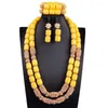 Collier boucles d'oreilles ensemble blanc perles africaines Costume Dubai or bijoux de mariée femmes fête 10 couleurs CNR663