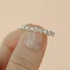 Hochzeit Ringe Exquisite Stapelbar Für Frauen Mode Kristall Zirkonia Bands Weibliche Verlobung Party Ring Luxus Schmuck