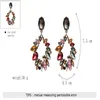 Dangle Boucles D'oreilles Lustre Long Vintage Boucle D'oreille Marque Fleur Grosses Gouttes Pour Les Femmes Zircon Pierre Cadeau D'anniversaire En Gros Prix X3416