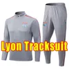 Uzun Kollu 23/24 MAILLOT LYON SOCKER TRACHSUITS 2023 2024 Olympiques Lyonnais Futbol Gömlekleri Memphis G Futbol Gömlek Erkekler Eğitim Seti Trailsuit Ceket