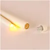 Kaarsen 12 stks gele flikkerende externe led plastic flameless taper bougie voor diner feest decoratie drop levering home tuin dhw26