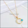 Pendant Necklaces Wholesale Creative Geometric Cross Hollow Blue Eyes Clavicle Chain Necklace Devils Eye 148C3 Drop Delivery Jewelry Dhbfe