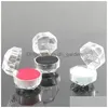 Boîtes à bijoux Bague en plastique transparent Boucles d'oreilles Affichage Pendentif Perles Organisateur de stockage Emballage Boîte cadeau 3 couleurs Drop Deliver Dhgarden Dhhnn