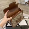 Kadın benzer 602204 klasik moda eyer çantaları erkek at biteri 1955 cleo tuval fırçalanmış tote debriyaj çantası lüks tasarımcı at nalı kapanış omuz crossbody çanta