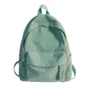 Borse da sera 2023 Scuola per ragazze Bookbag Lady Travel Backbag Spalla Semplice Zaino in tinta unita Donna Nylon impermeabile