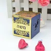 Presentförpackning gratis anpassad kubform Je 13 Party Bar Mitzvah Tefillin Box Laser Cut Hebrew Name Cover 230110