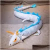 Yastık/Dekoratif Yastık 220cm Çin Dragon Doldurulmuş Bebek Efsanevi Yeşil Mavi Sarı Kırmızı NT Hayvan Oyuncak Yaratıcı Dekor Peluşi Çocuk Dh9tn